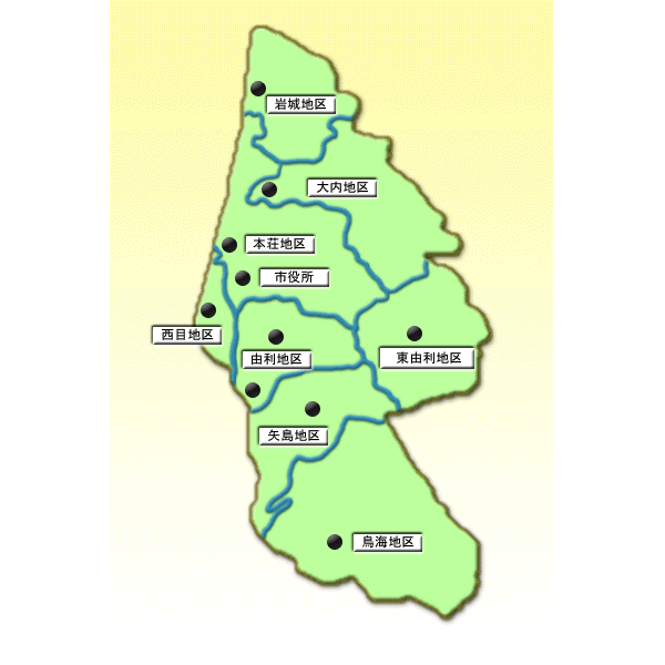 Yurihonjo City Map